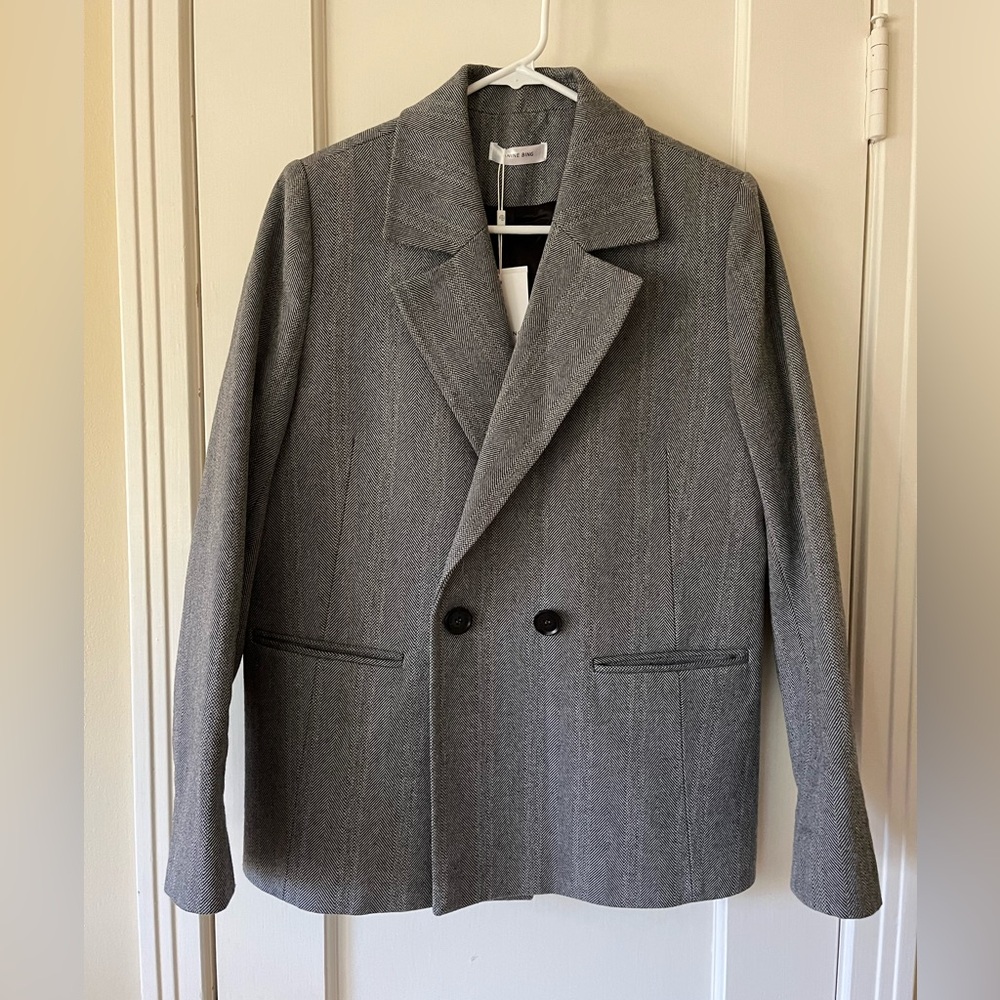 Anine Bing Herringbone Blazer